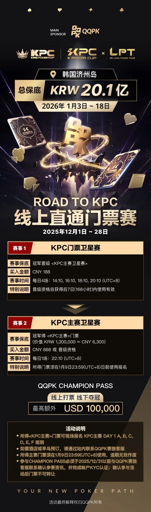 线上直通门票赛 QQPOKER晋级活动